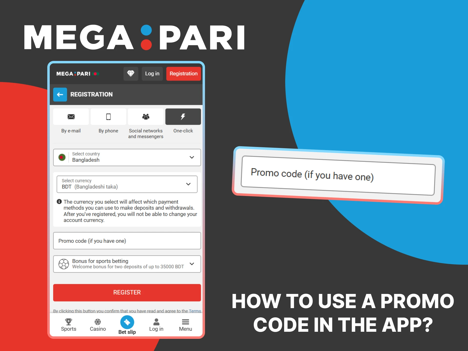 Learn how to use a promo code in the MegaPari app.