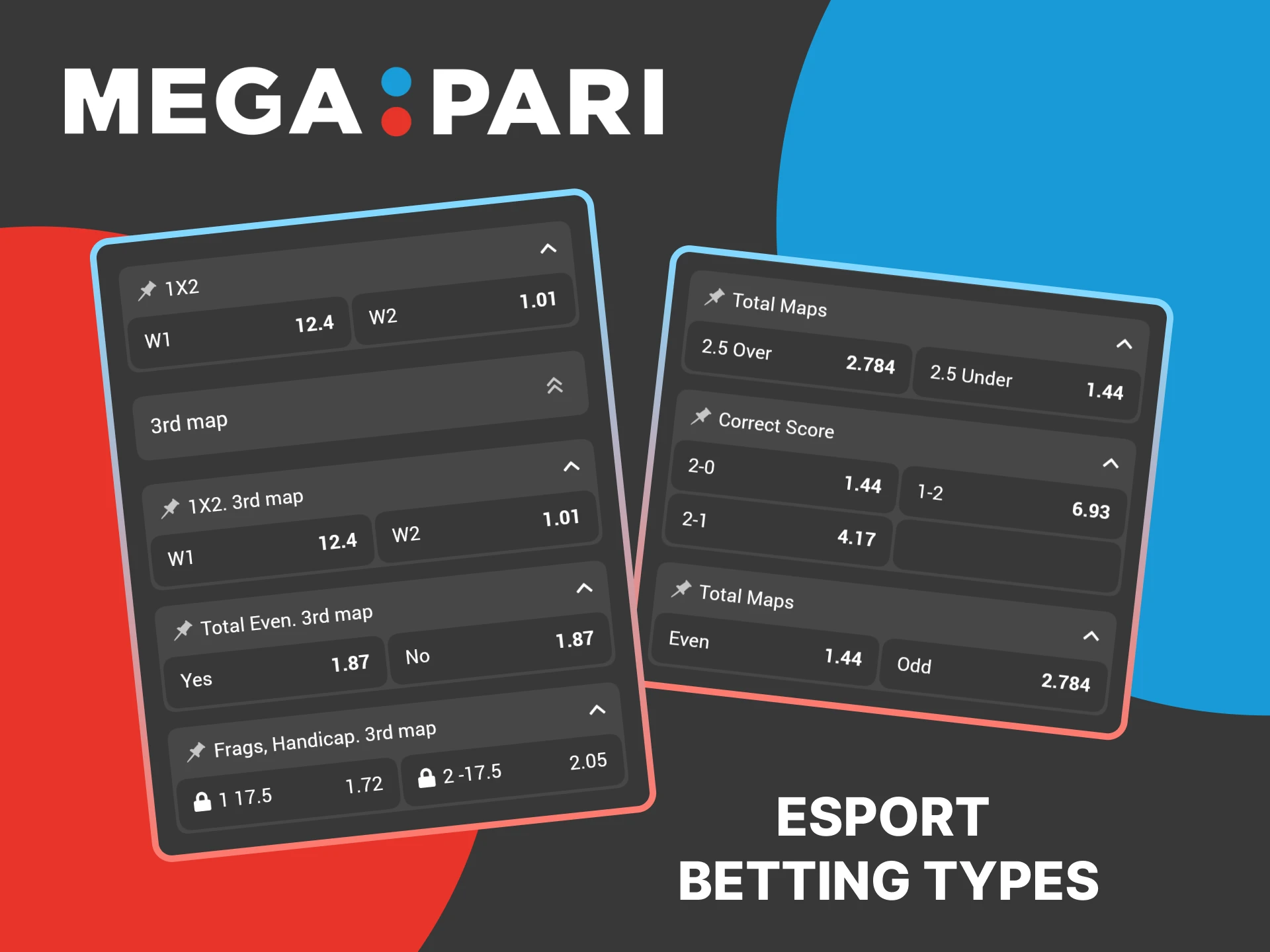 Check out the types of esports betting available at MegaPari.