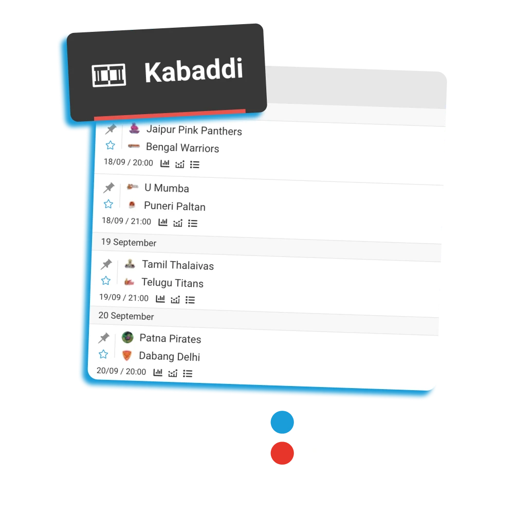 Place kabaddi bets on Megapari official website in Bangladesh.
