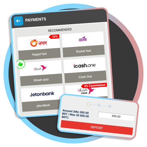 Deposit with Megapari using local methods and enjoy fast BDT transactions without conversion fees.